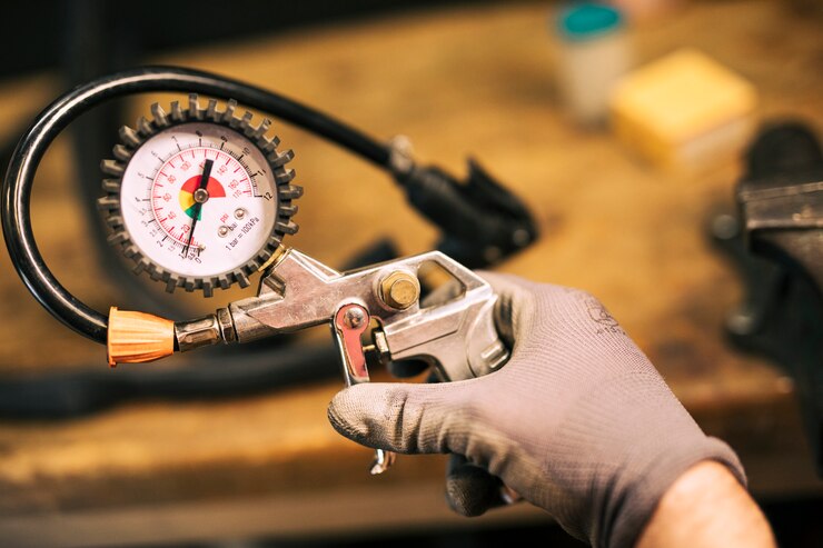 Un compresseur d'air pour vélo